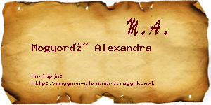 Mogyoró Alexandra névjegykártya